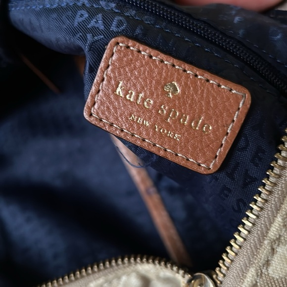 Kate Spade Cream and Brown Shoulder Bag with Leather Trim - Picture 9 of 10